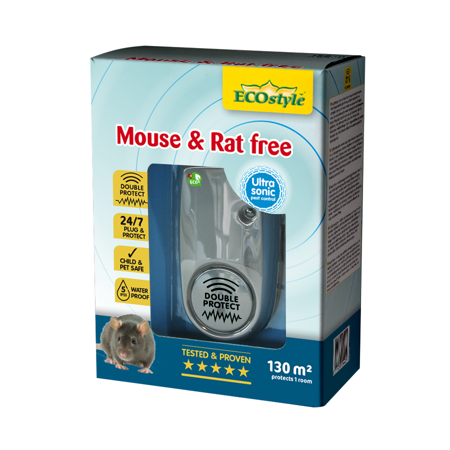 Répulsif à ultrasons souris et rats free 130 m2