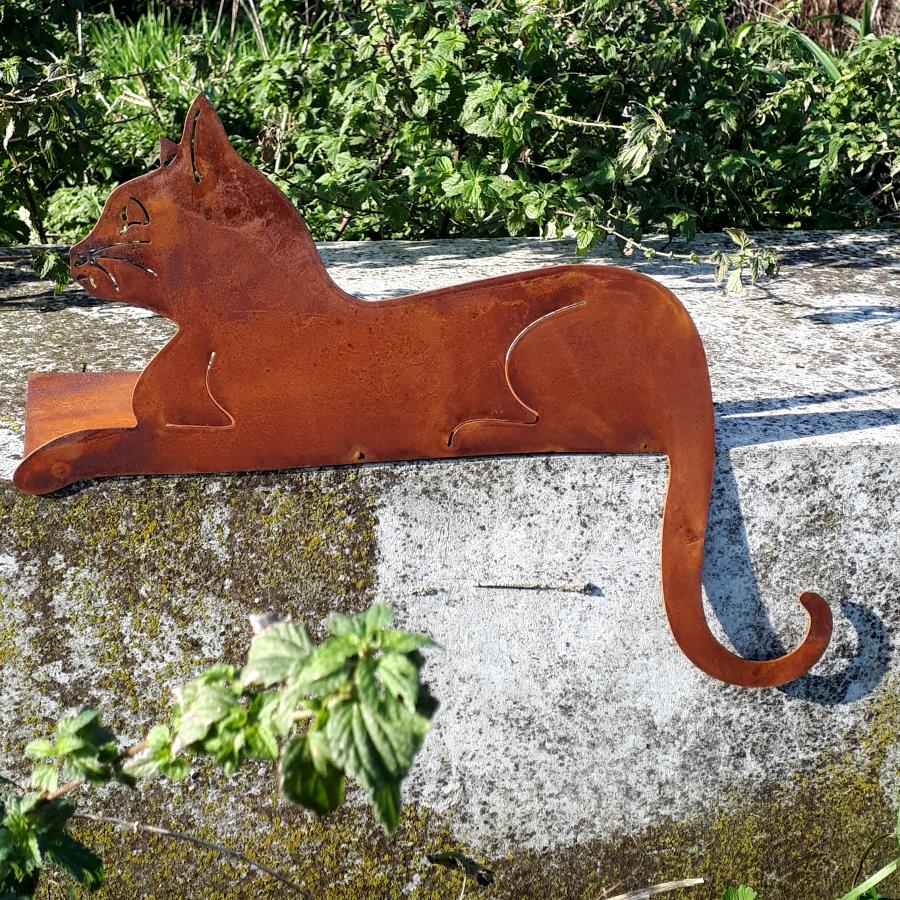 Jardin en métal Cerf Chat Chat - Décoration de jardin Animal
