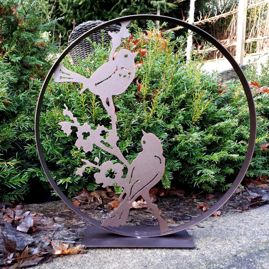 Décoration murale en métal oiseau exotique dans jardin Couleur