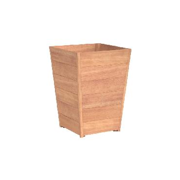 Pot carré évasé SEVILLA en bois exotique 700x700x989 mm